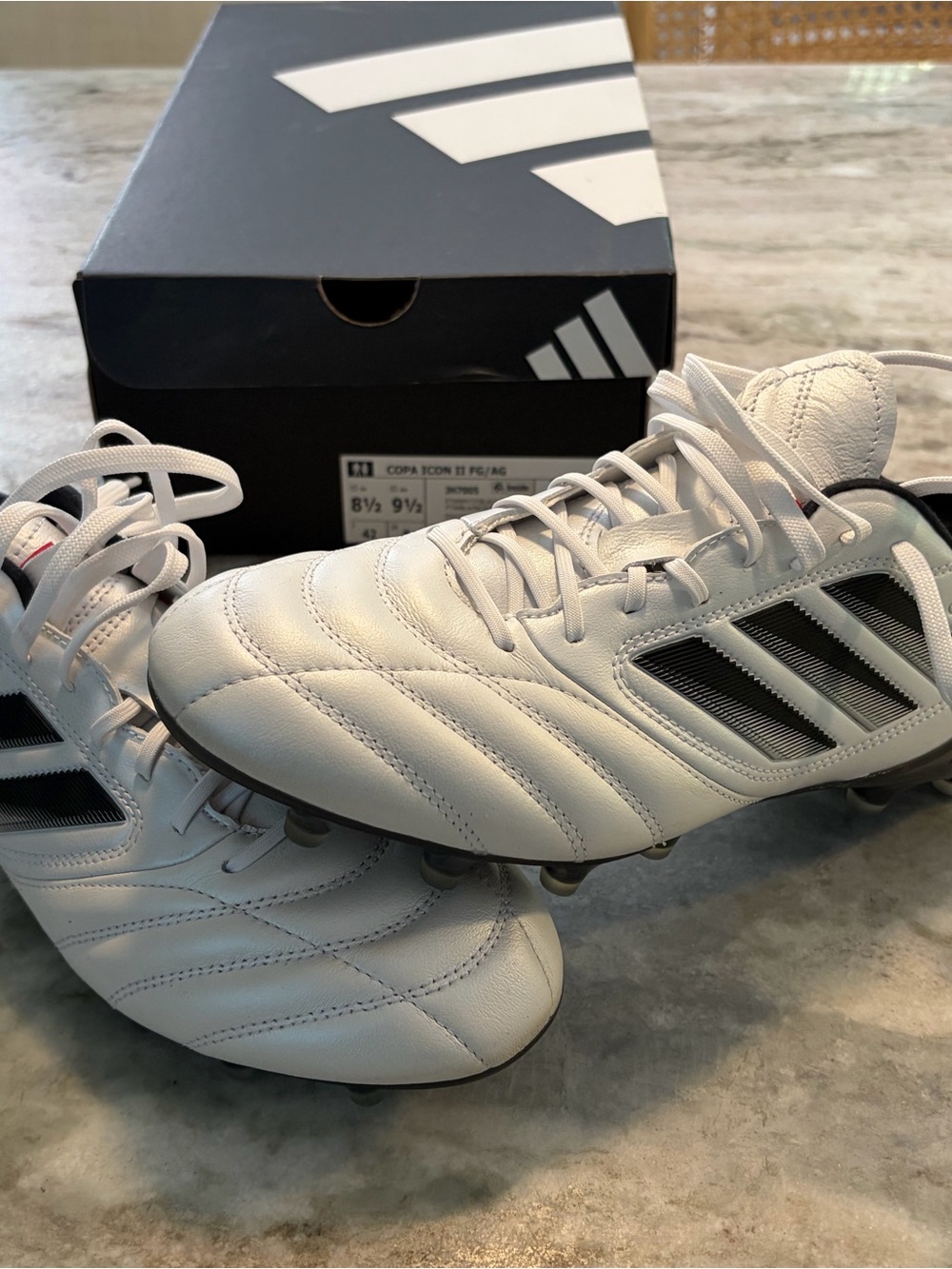 adidas White and Black Men's Soccer Cleats